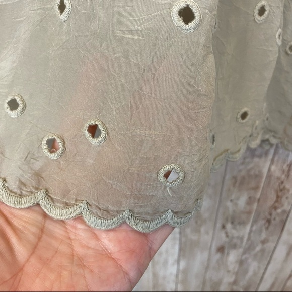 Johnny Was Eyelet Embroidered Tie‎ Front Tunic - Picture 9 of 10